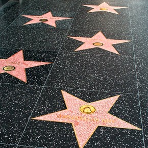 Stars on the Hollywood Walk of Fame, Hollywood Boulevard, Hollywood, Los Angeles, California.